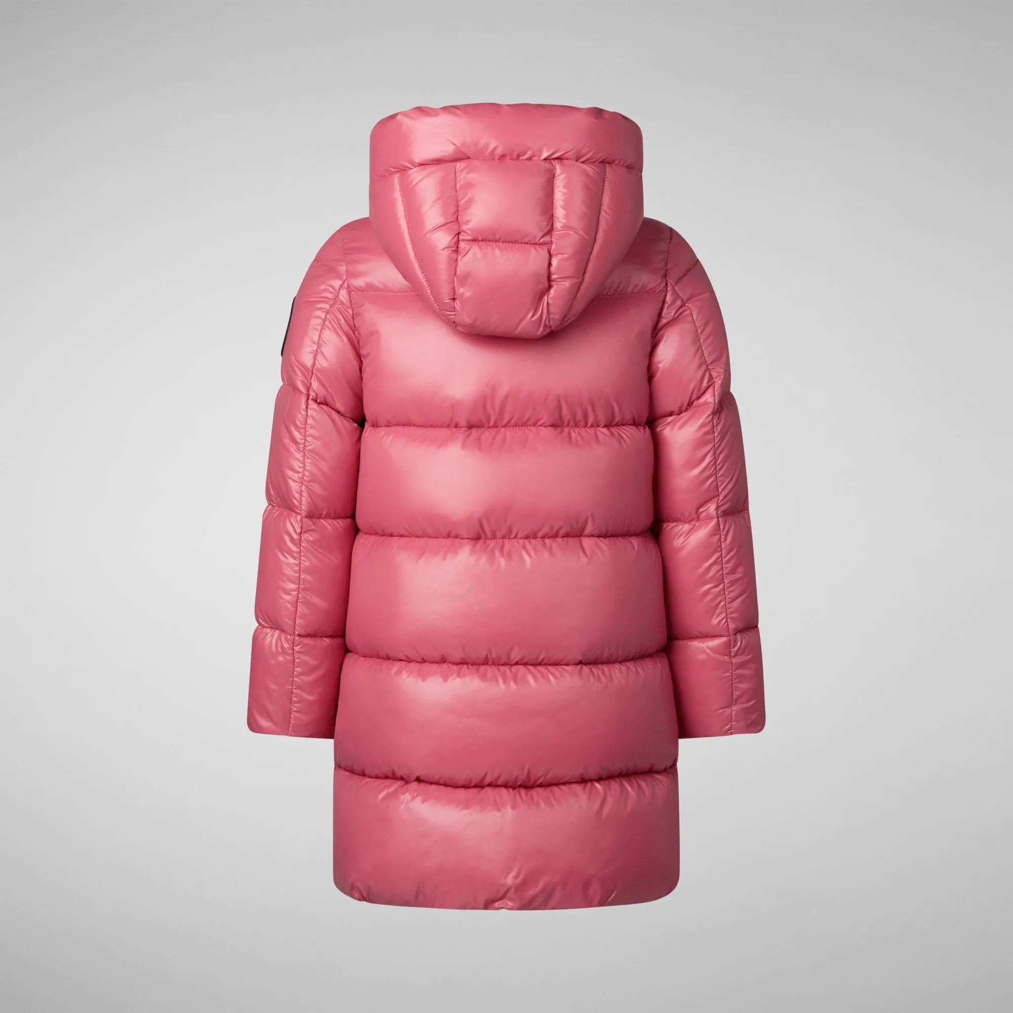 Girls' animal free puffer jacket Millie in bloom pink