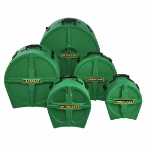 Hardcase HFUSION2 5 Piece Fusion2 Drum Case Set (Dark Green)