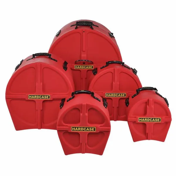 Hardcase HPFUSIONR 5 Piece Fusion Drum Case Set (Red)