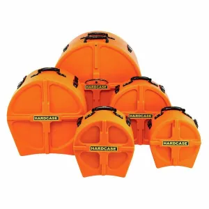 Hardcase HPJAZZO 5 Piece Jazz Drum Case Set (Orange)