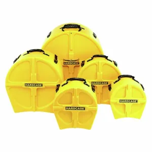 Hardcase HPJAZZY 5 Piece Jazz Drum Case Set (Yellow)