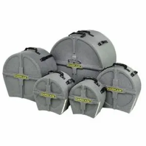 Hardcase HPROCK1G 5 Piece Rock Drum Case Set (Granite)