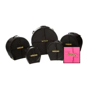 Hardcase HPROCK1P 5 Piece Rock Drum Case Set (Pink)