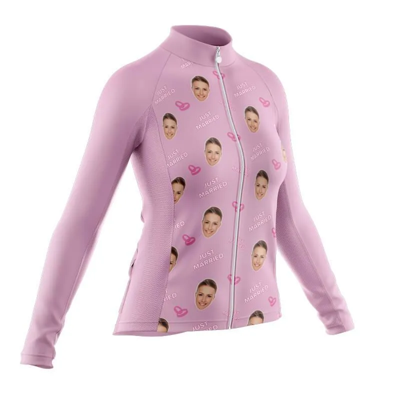 Just Married Custom Face Thermal Club Jersey (Pink)