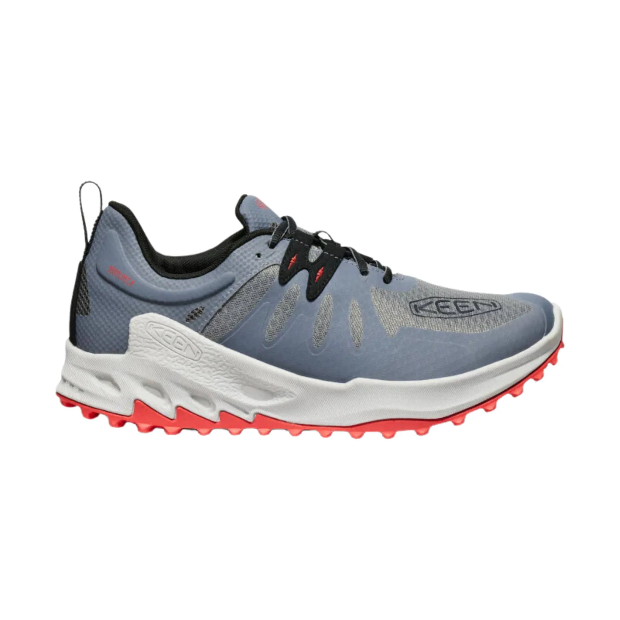 KEEN Men's Zionic Waterproof Hiking Shoes - Steel Grey/Poppy Red