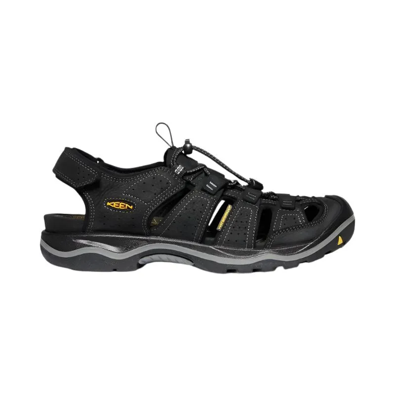 Keen Rialto II Men's Leather Walking Sandals - Black/Gargoyle