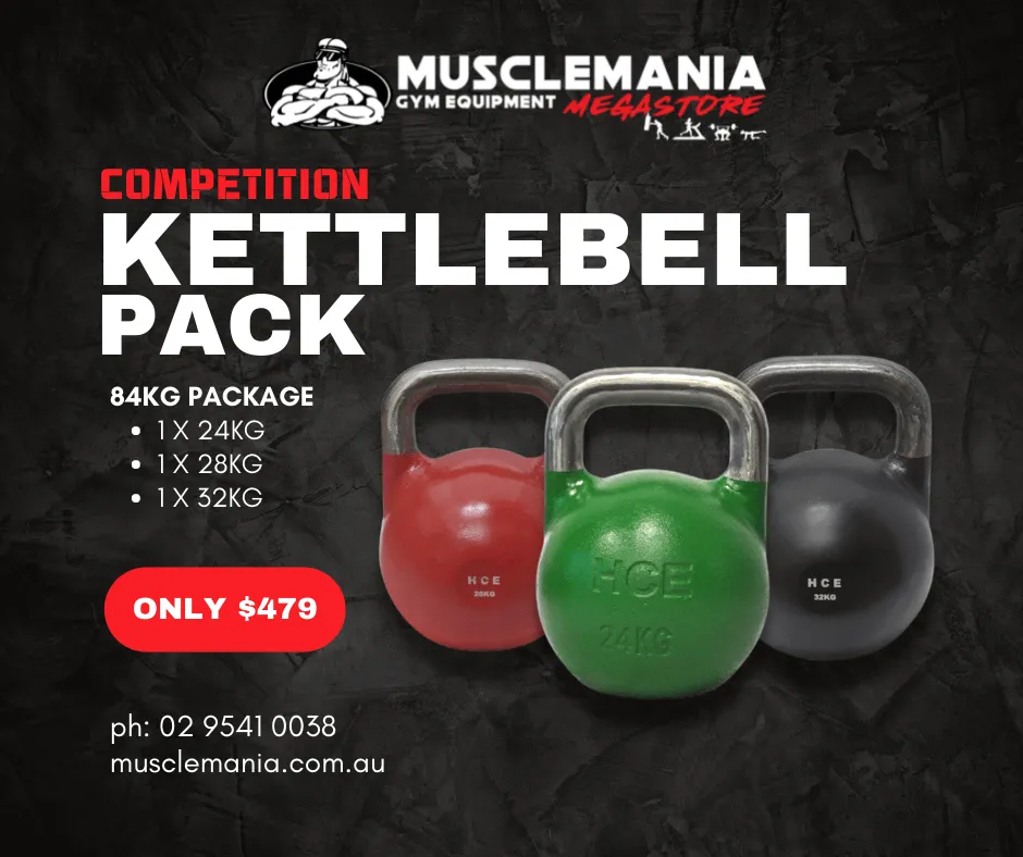 KETTLEBELL PACKAGE DEAL 3 - PRO COMPETITITION 24KG, 28KG, 32KG