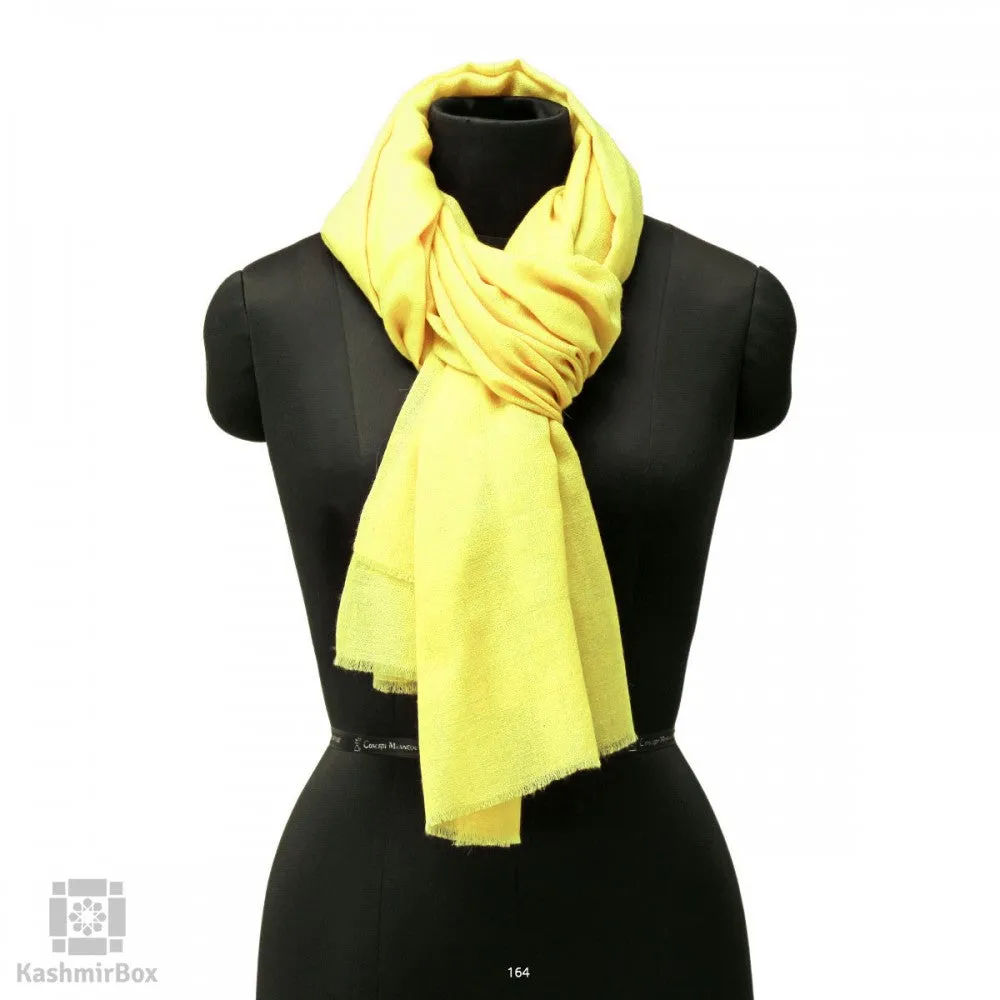 Lemon Yellow Woolen Shawl