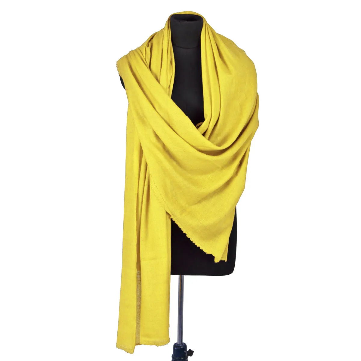 Lemon Yellow Woolen Shawl