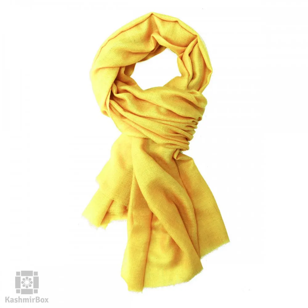 Lemon Yellow Woolen Shawl