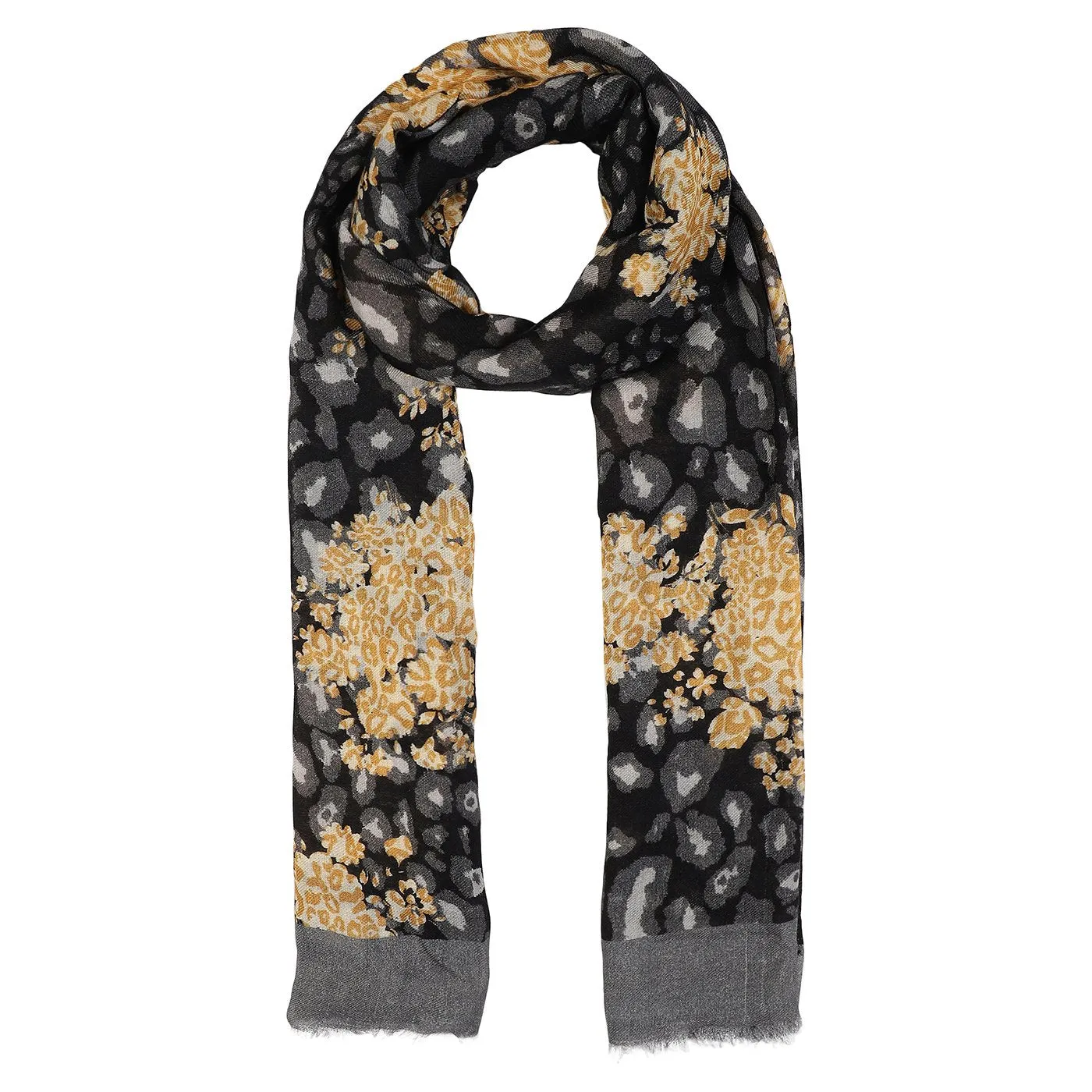 Leo Damask Printed Woolen Shawl