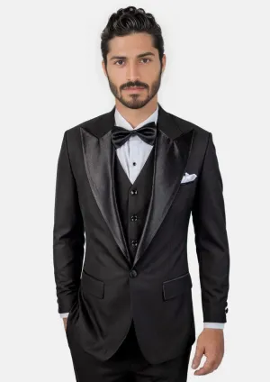 Liberty Black Sharkskin Tuxedo