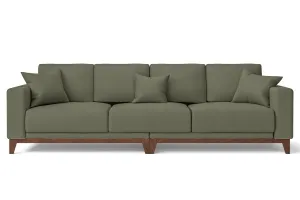 Lucca 4 Seater Sofa Sage Leather