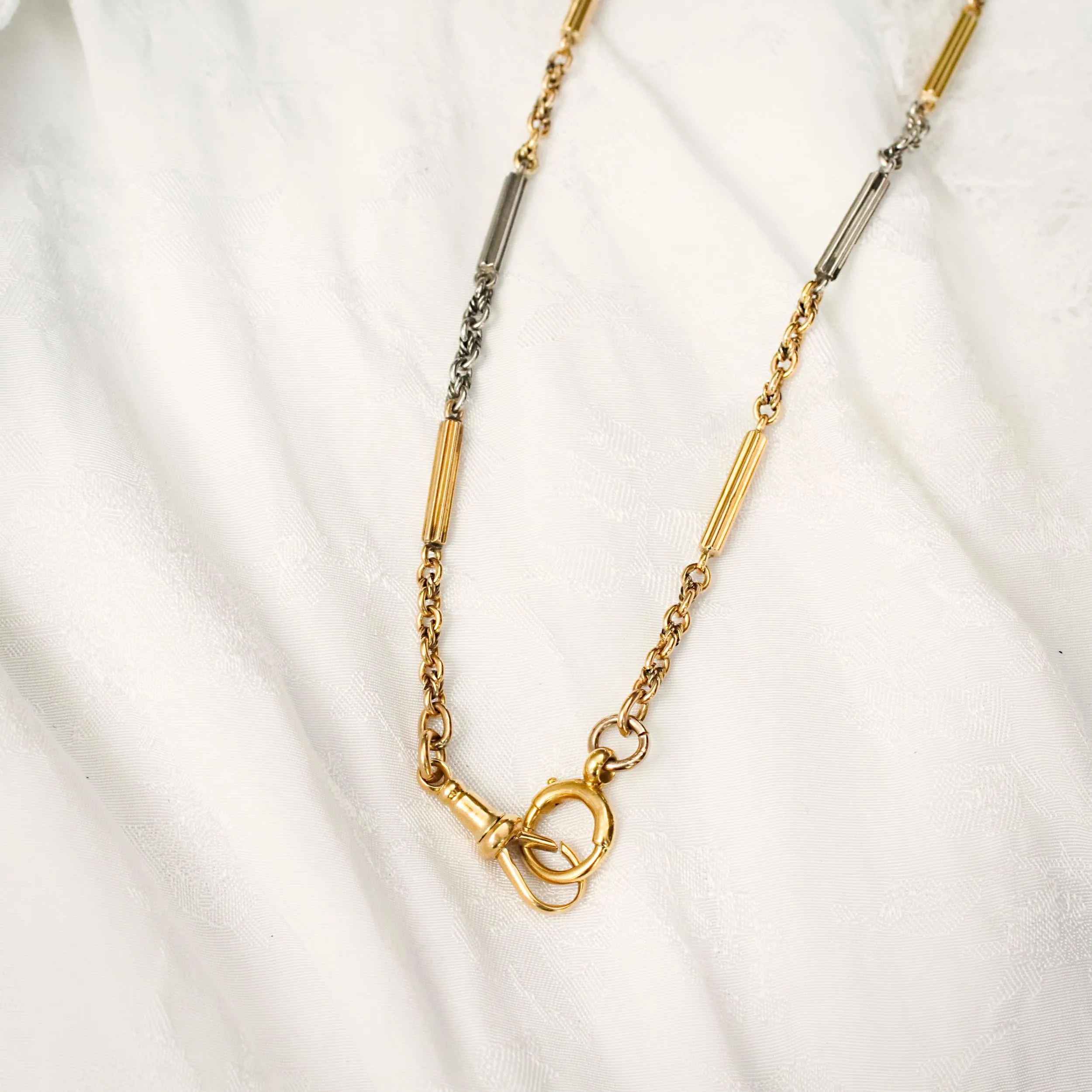 Luxurious Vintage 18ct Gold Watch Chain Necklace