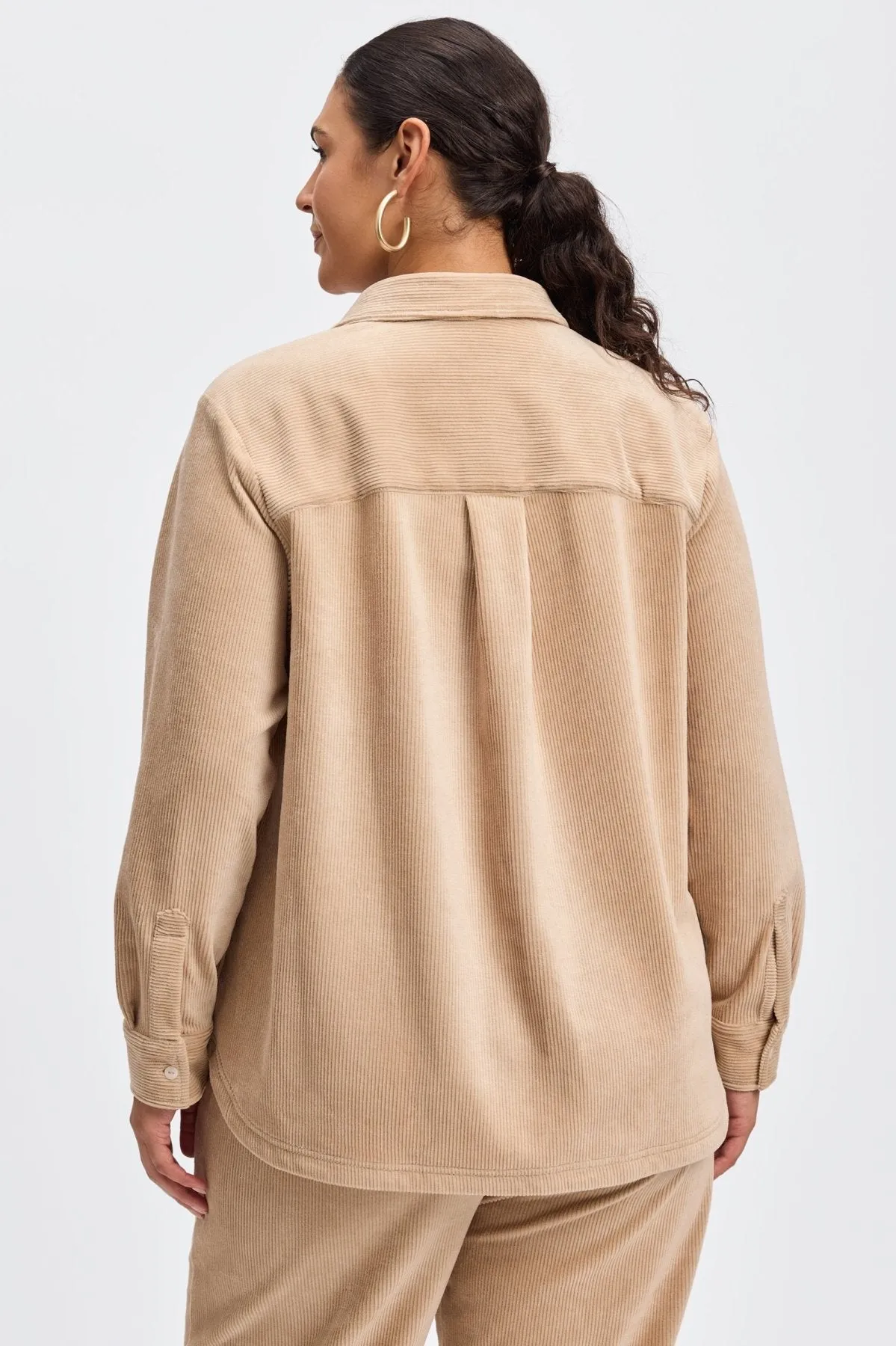 Maddy Plus Long Sleeve Plush Cord Shirt