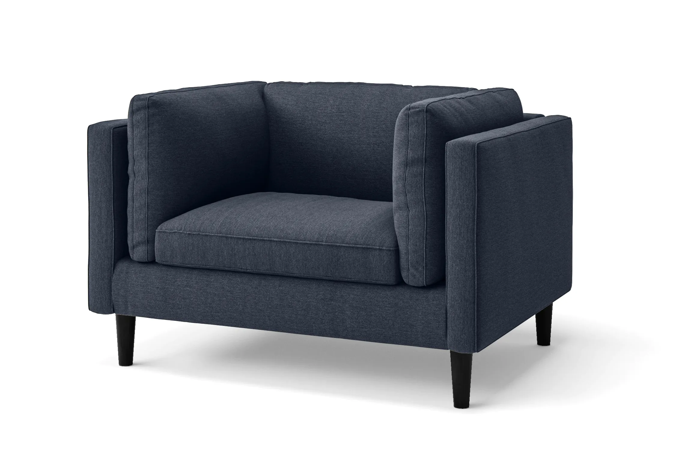 Matera Armchair Dark Blue Linen Fabric