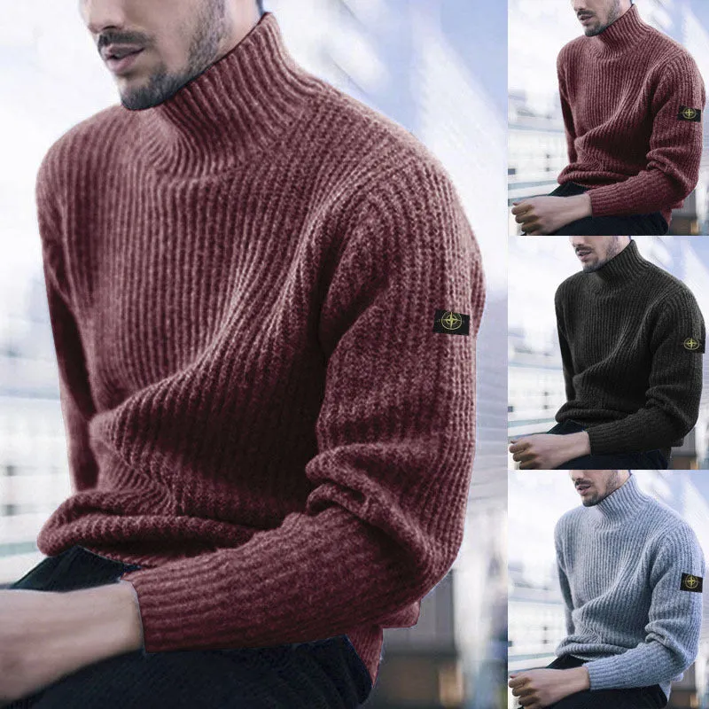 Men's Turtleneck Knit Sweater