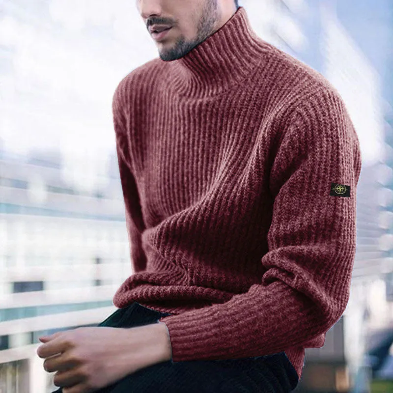 Men's Turtleneck Knit Sweater