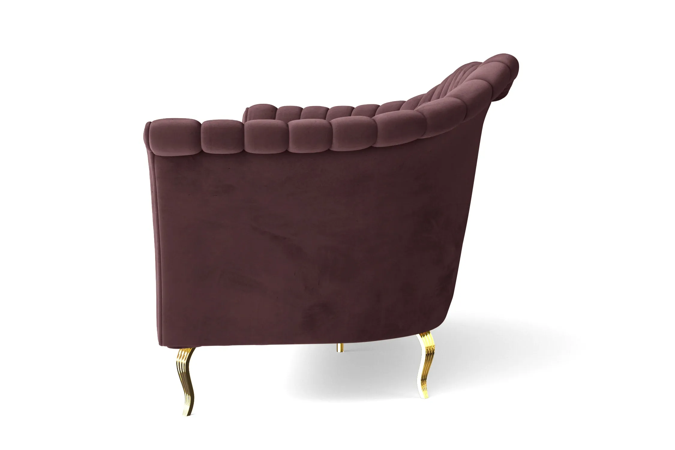 Milan 2 Seater Sofa Grape Velvet