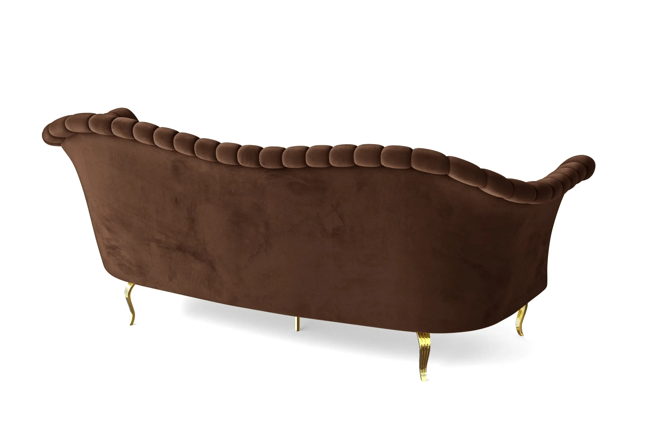 Milan 3 Seater Sofa Coffee Brown Velvet