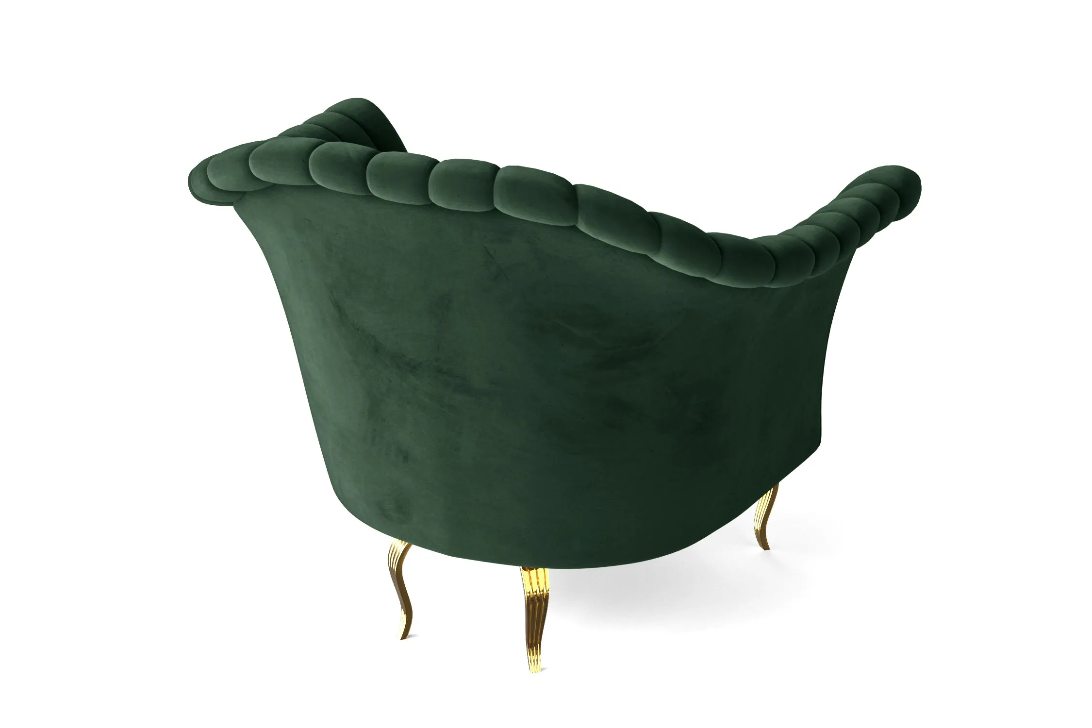 Milan Armchair Green Velvet