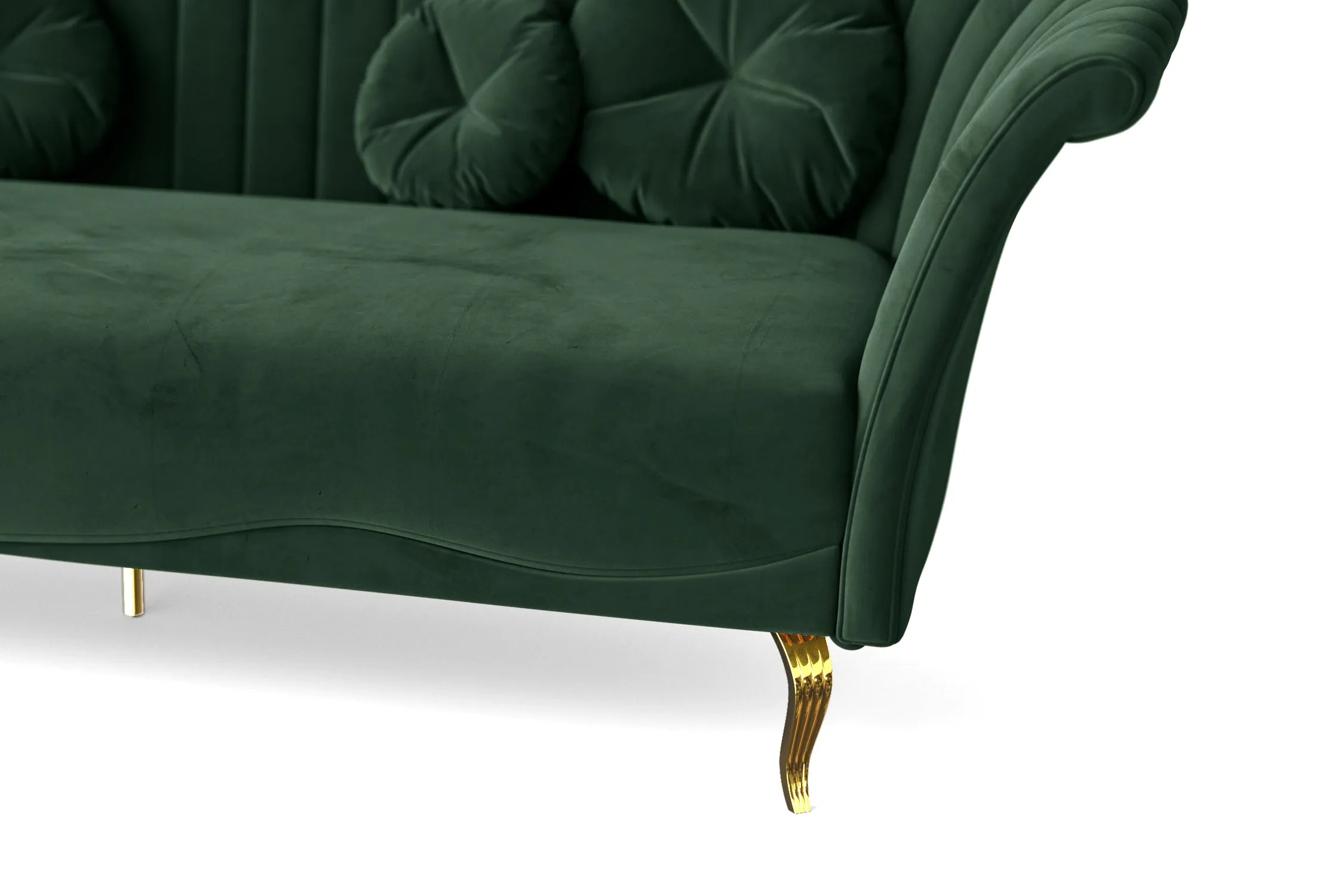 Milan Armchair Green Velvet