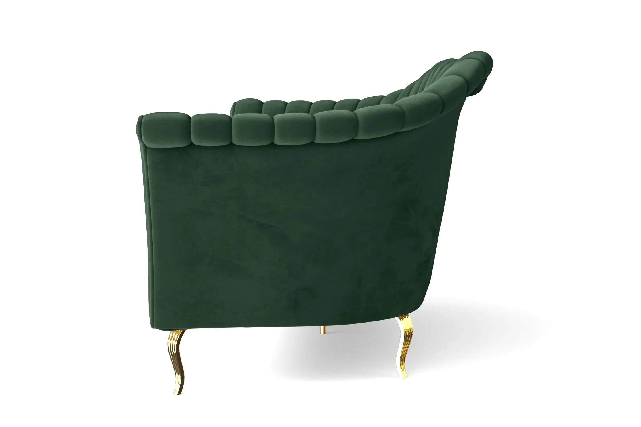 Milan Armchair Green Velvet