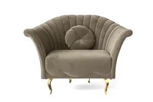 Milan Armchair Sand Velvet