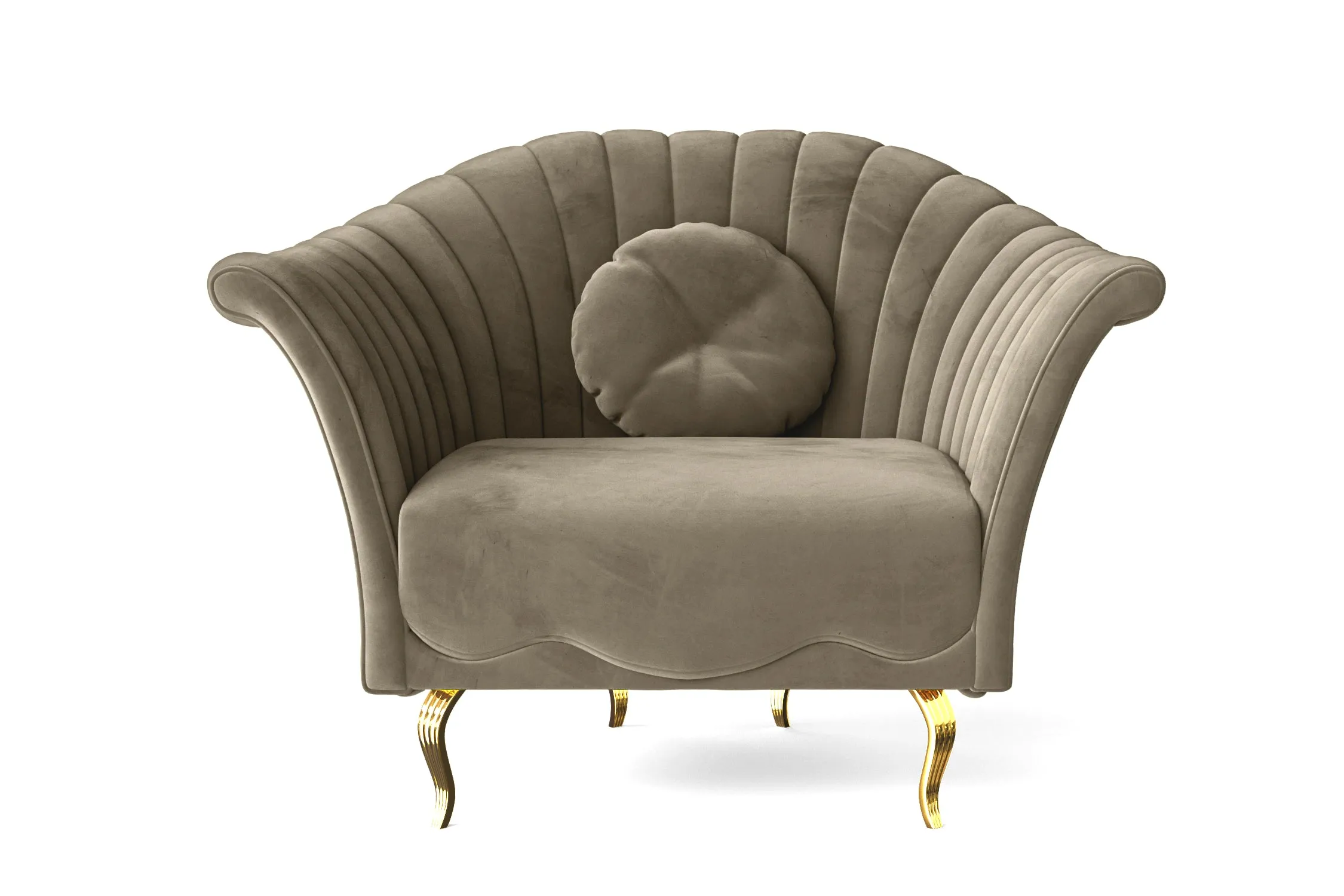 Milan Armchair Sand Velvet