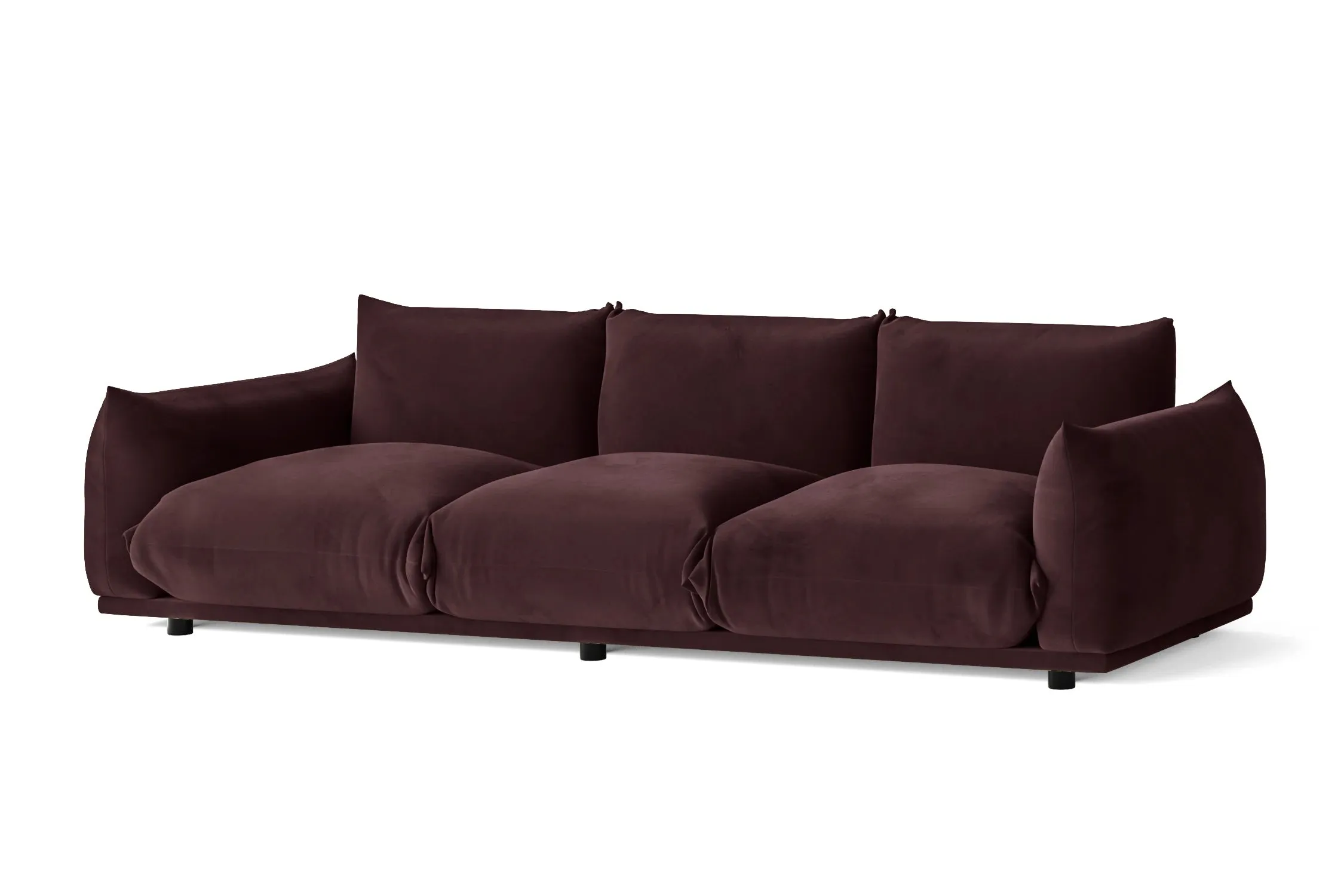 Minneapolis 3 Seater Sofa Grape Velvet