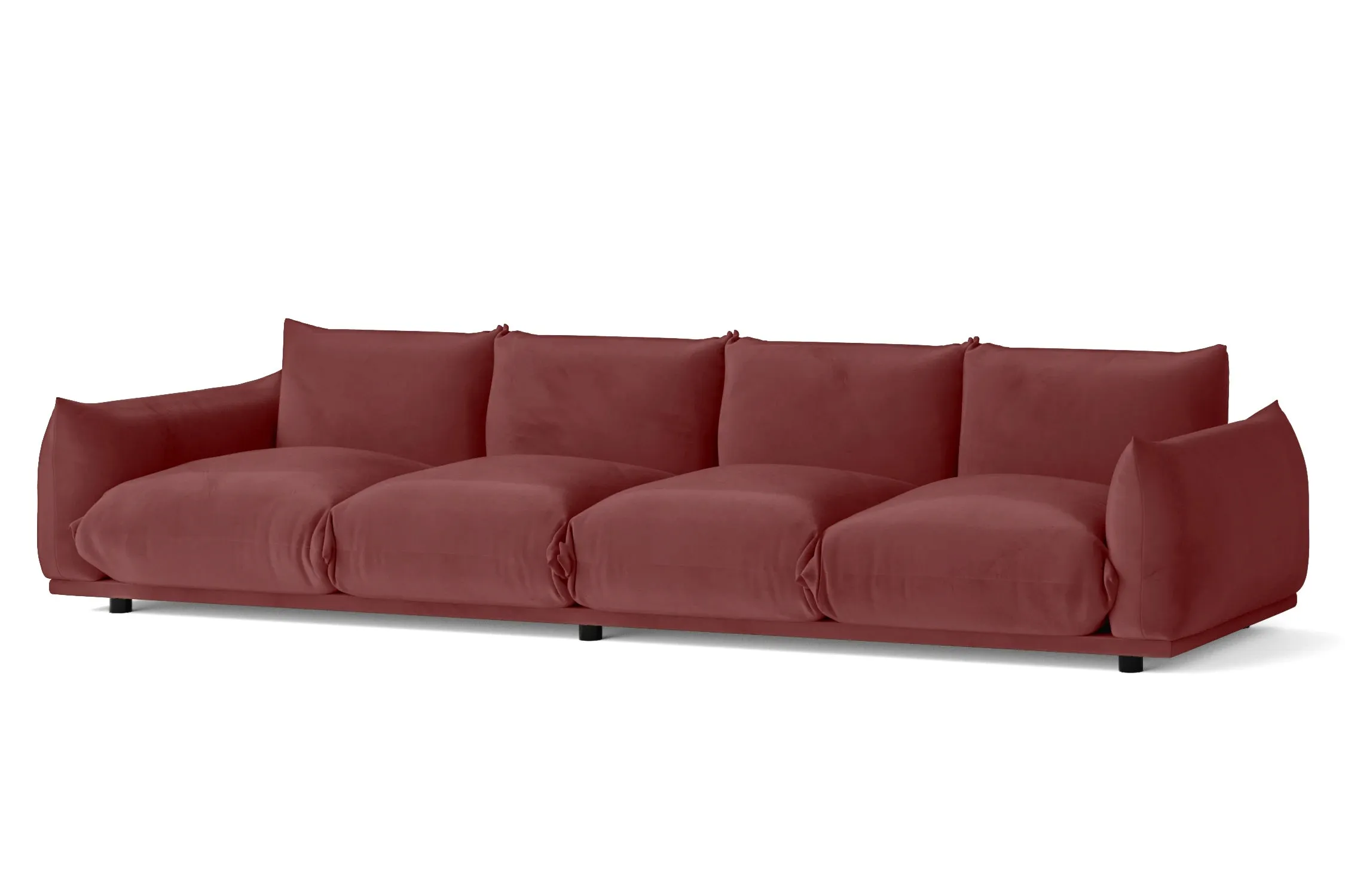 Minneapolis 4 Seater Sofa Pink Velvet