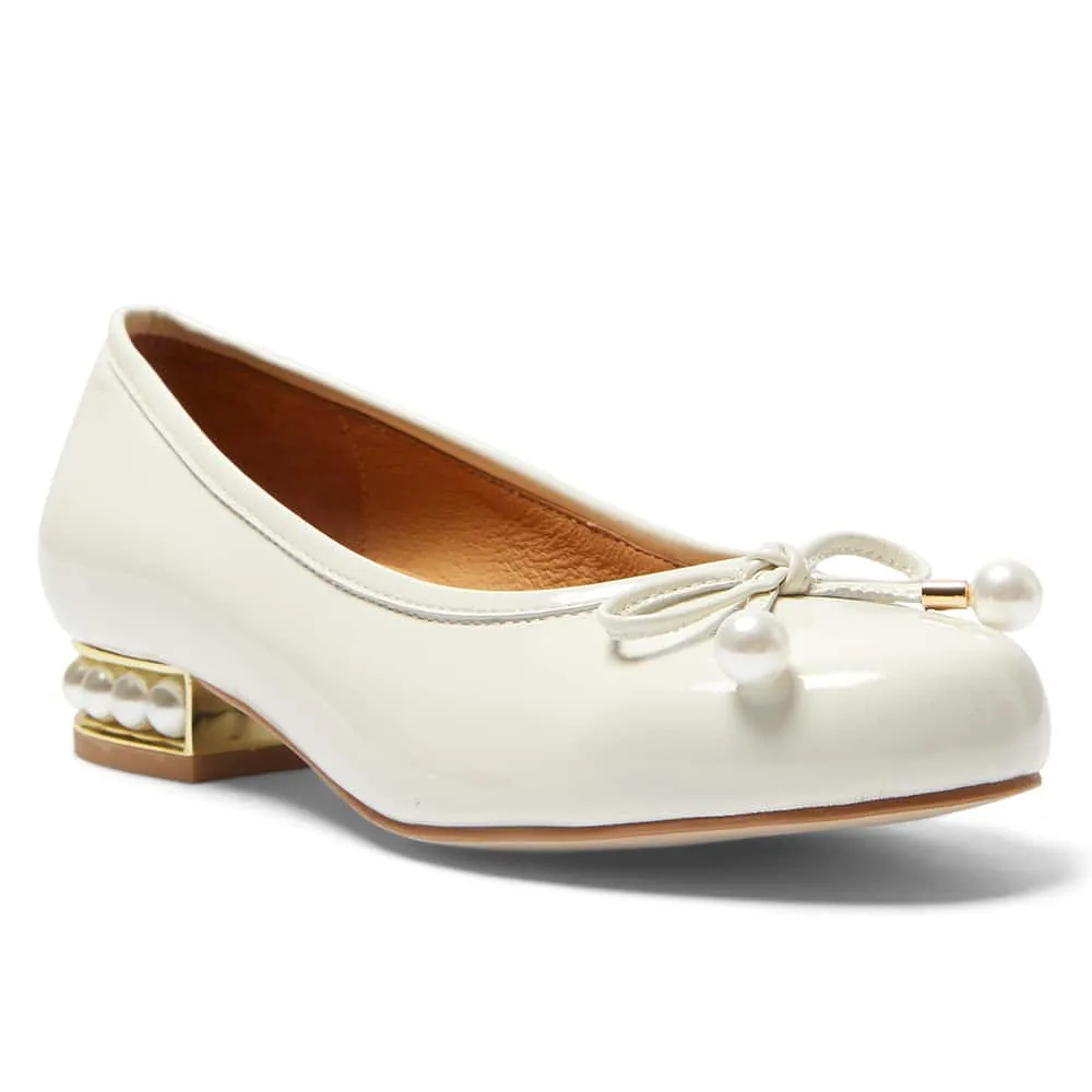 Paris Flat in Ivory Patent