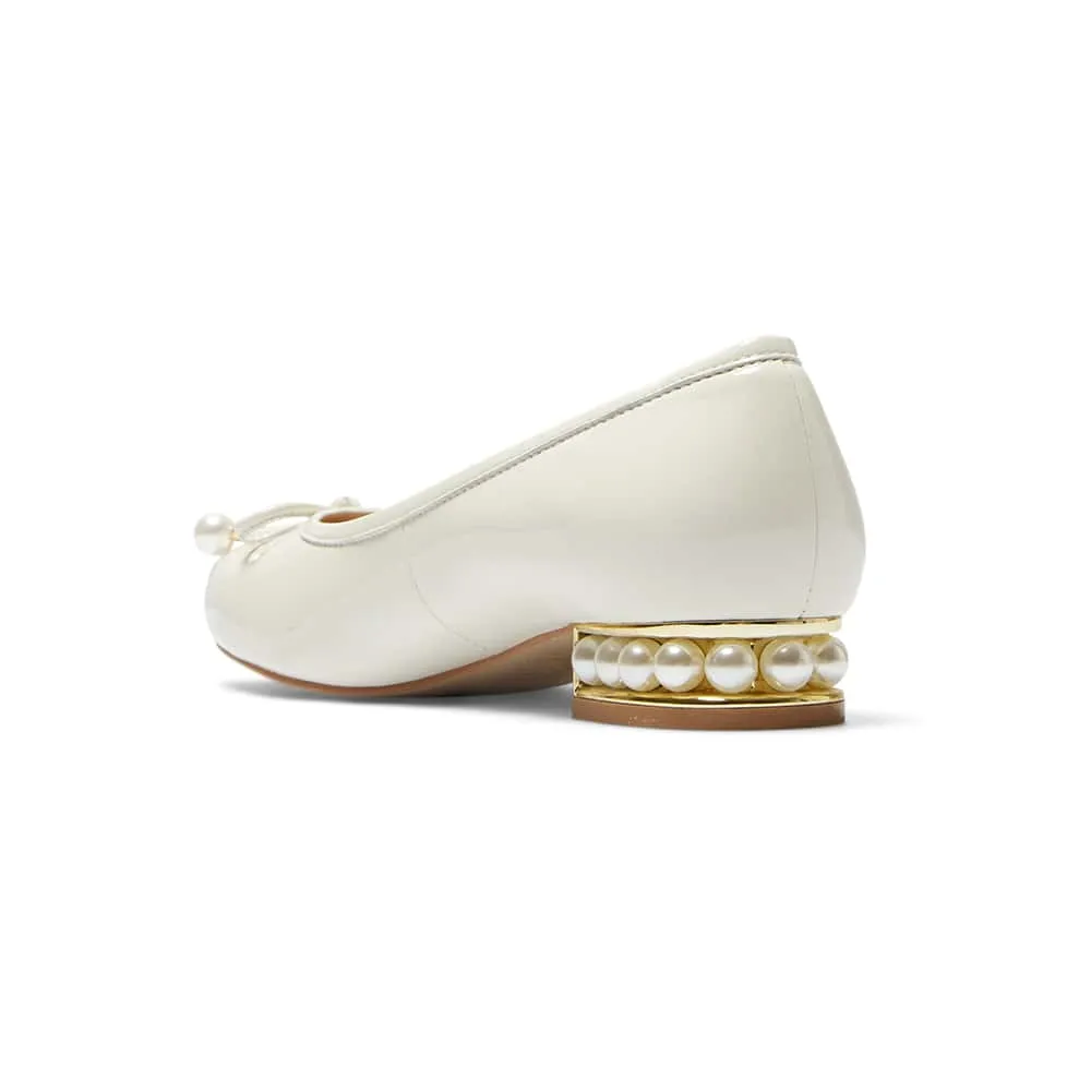 Paris Flat in Ivory Patent