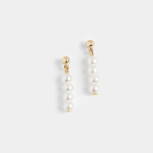 Pearl Drop Stud - Gold