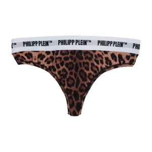 Philipp Plein Brown Cotton Women Thong