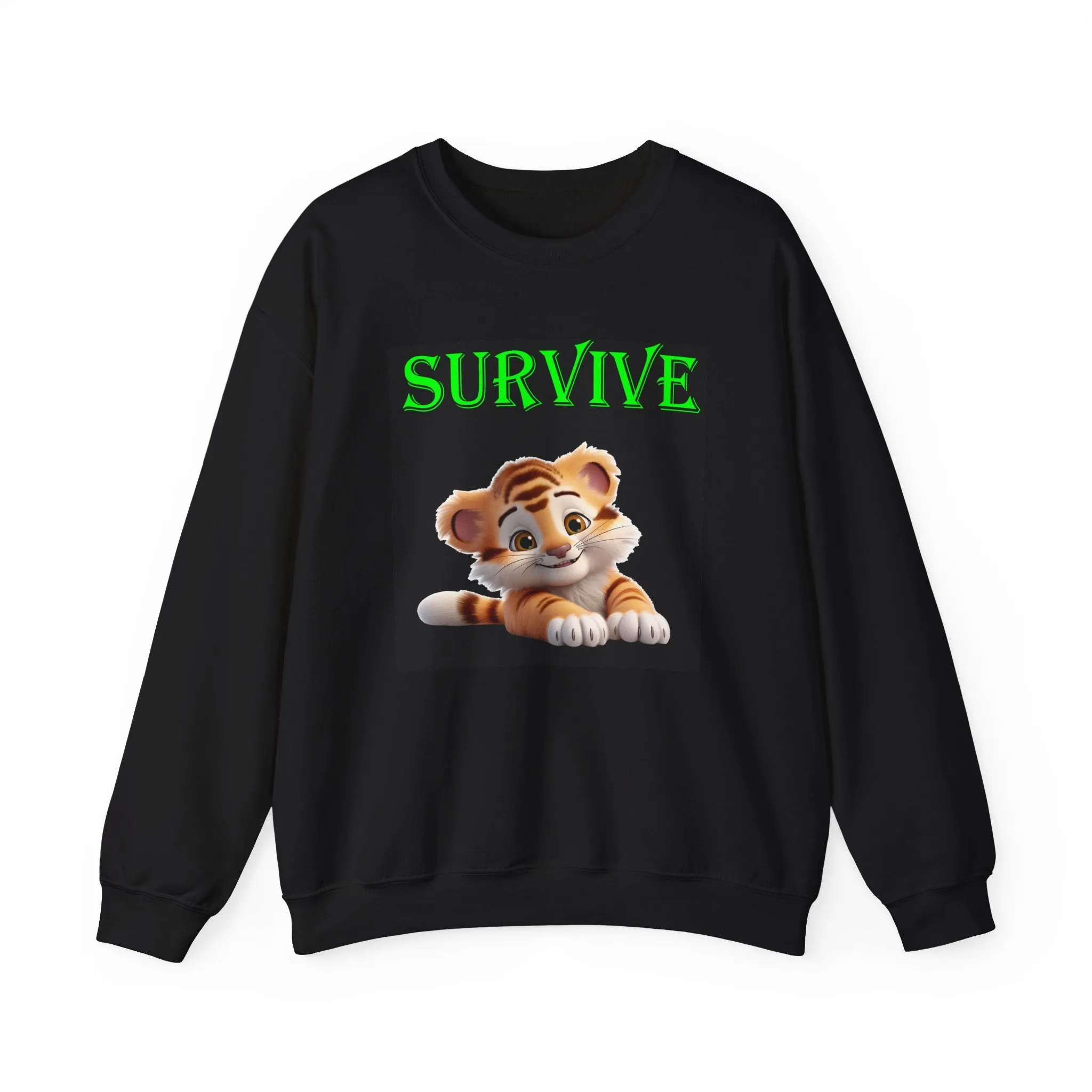 Princess Grace  Survive Tiger Crewneck Sweatshirt for Animal Lovers