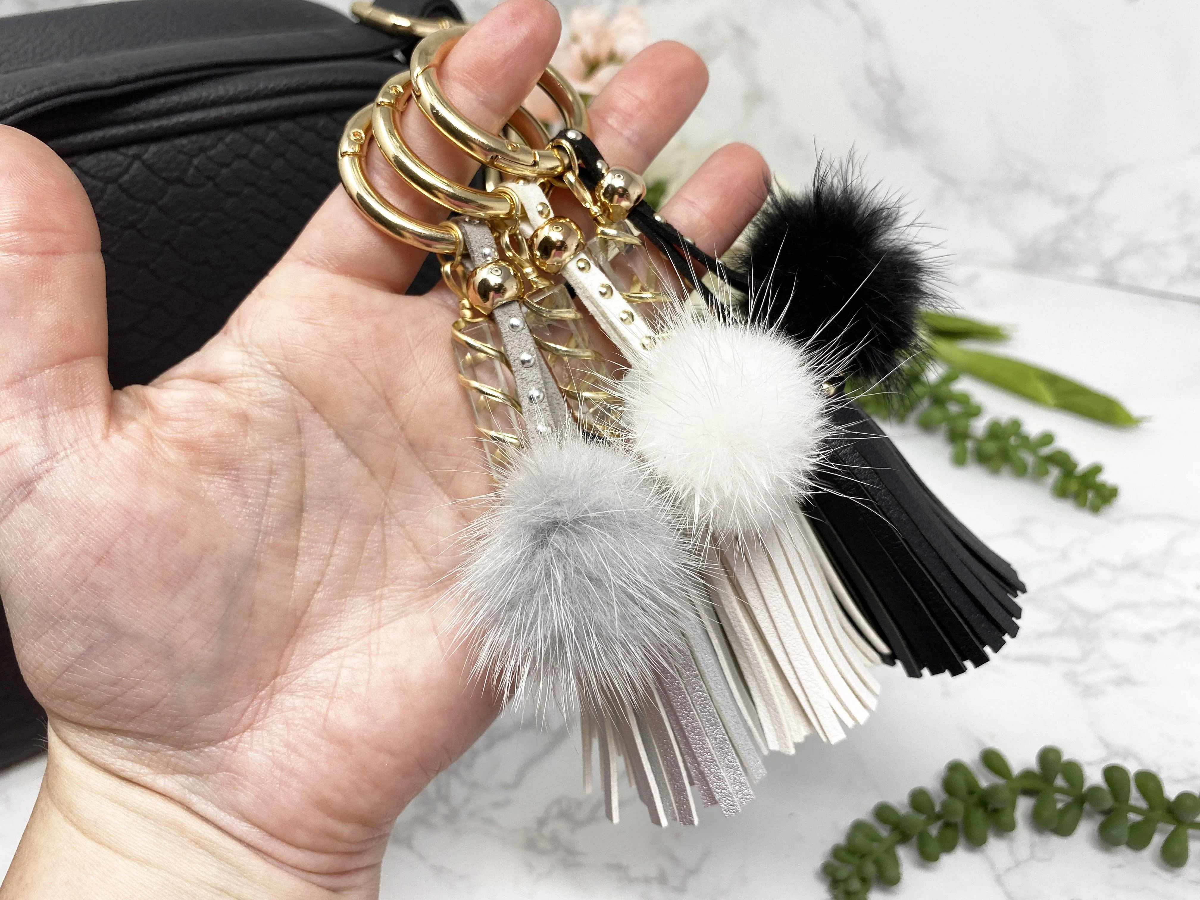 Quartz Tassel Keychain