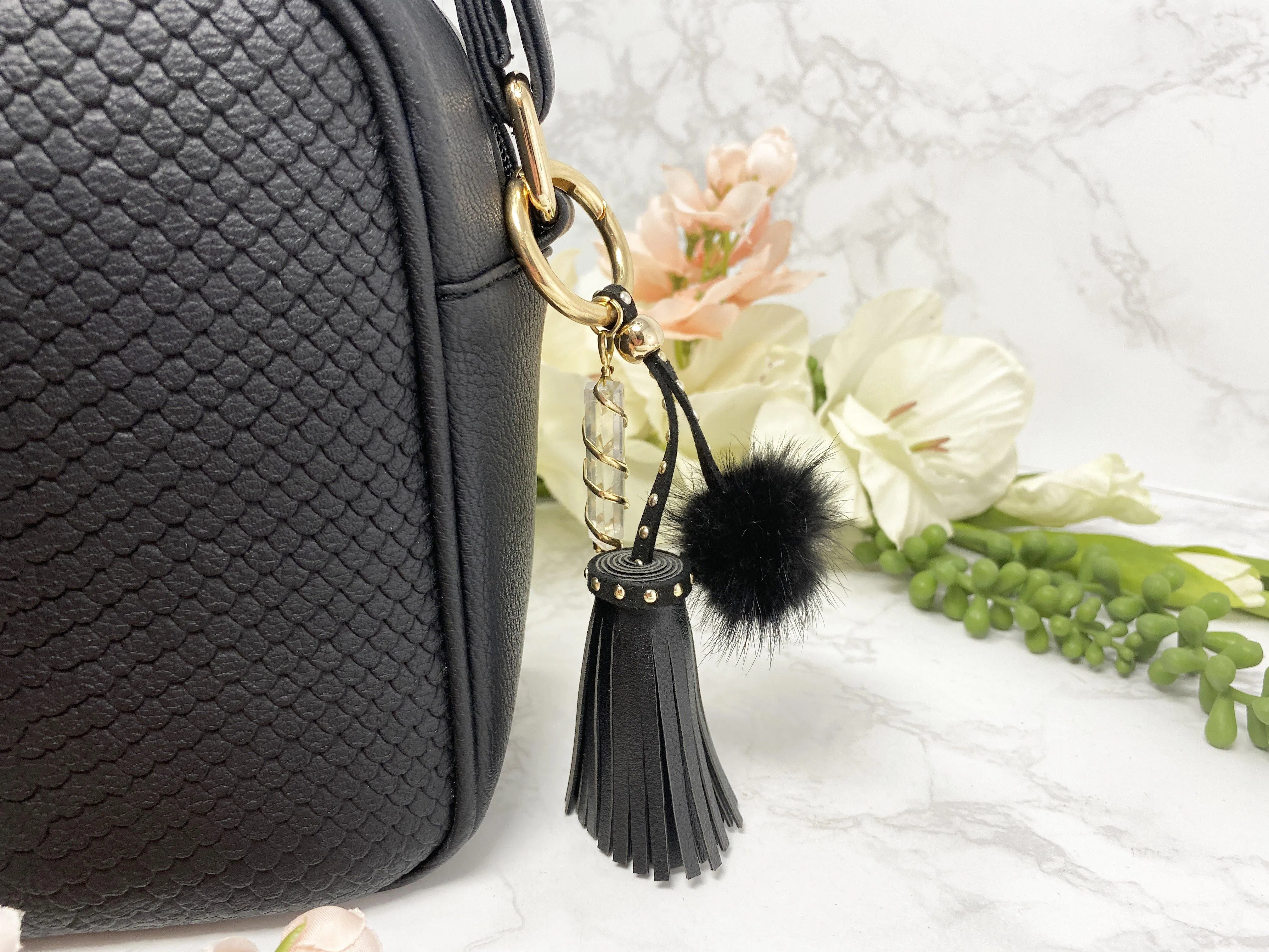 Quartz Tassel Keychain