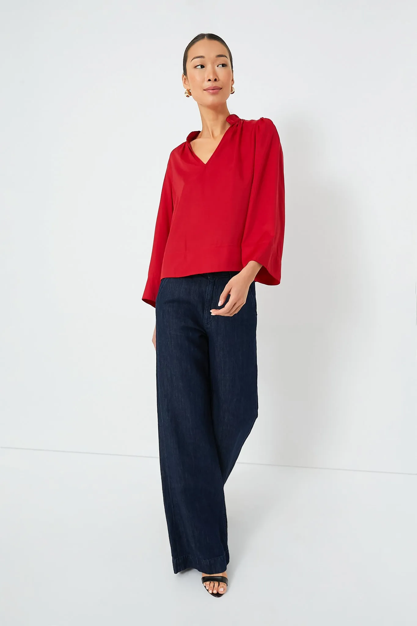 Red Phillipa Blouse