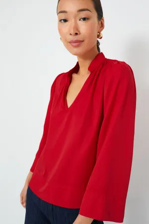 Red Phillipa Blouse