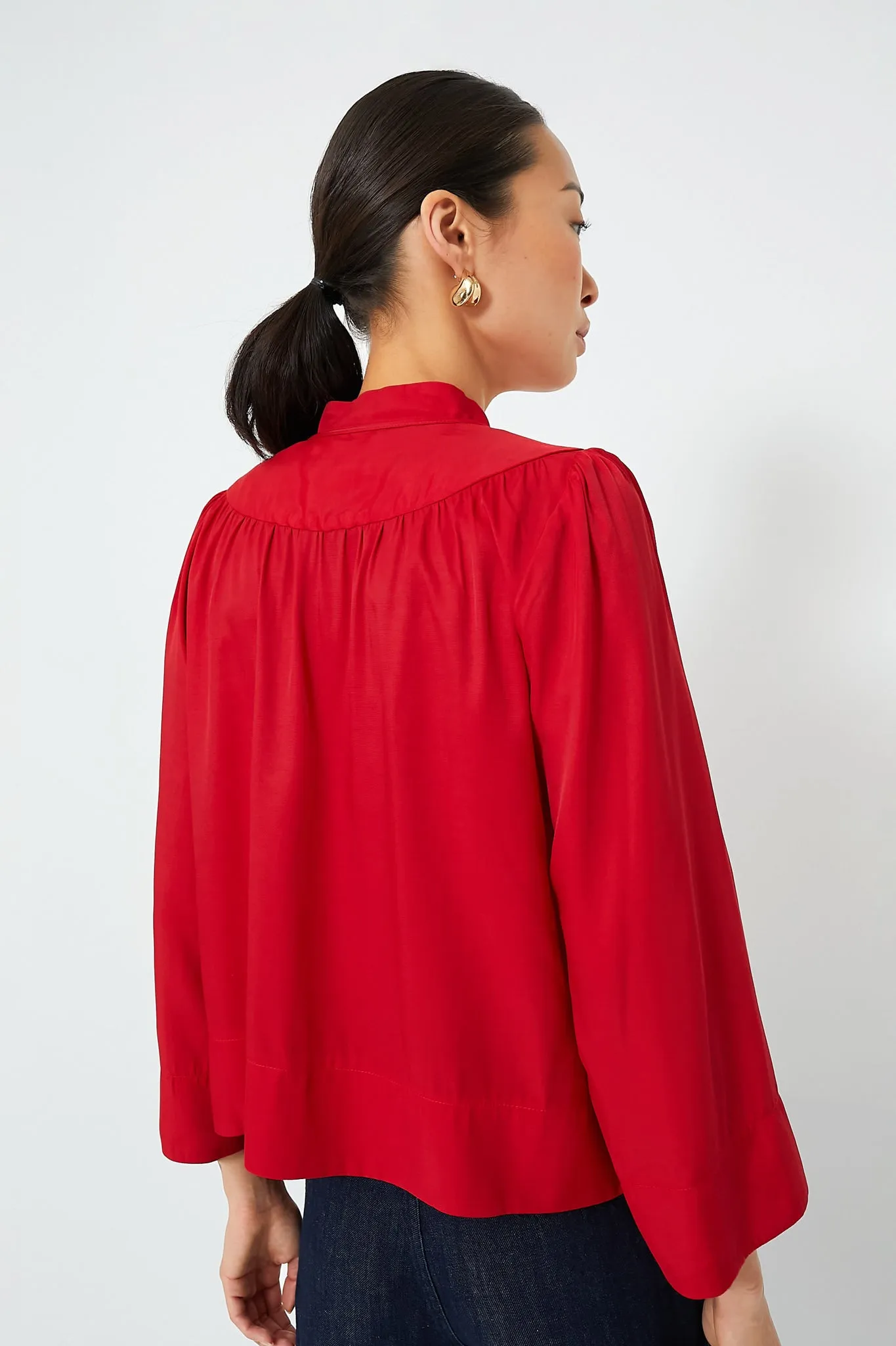 Red Phillipa Blouse