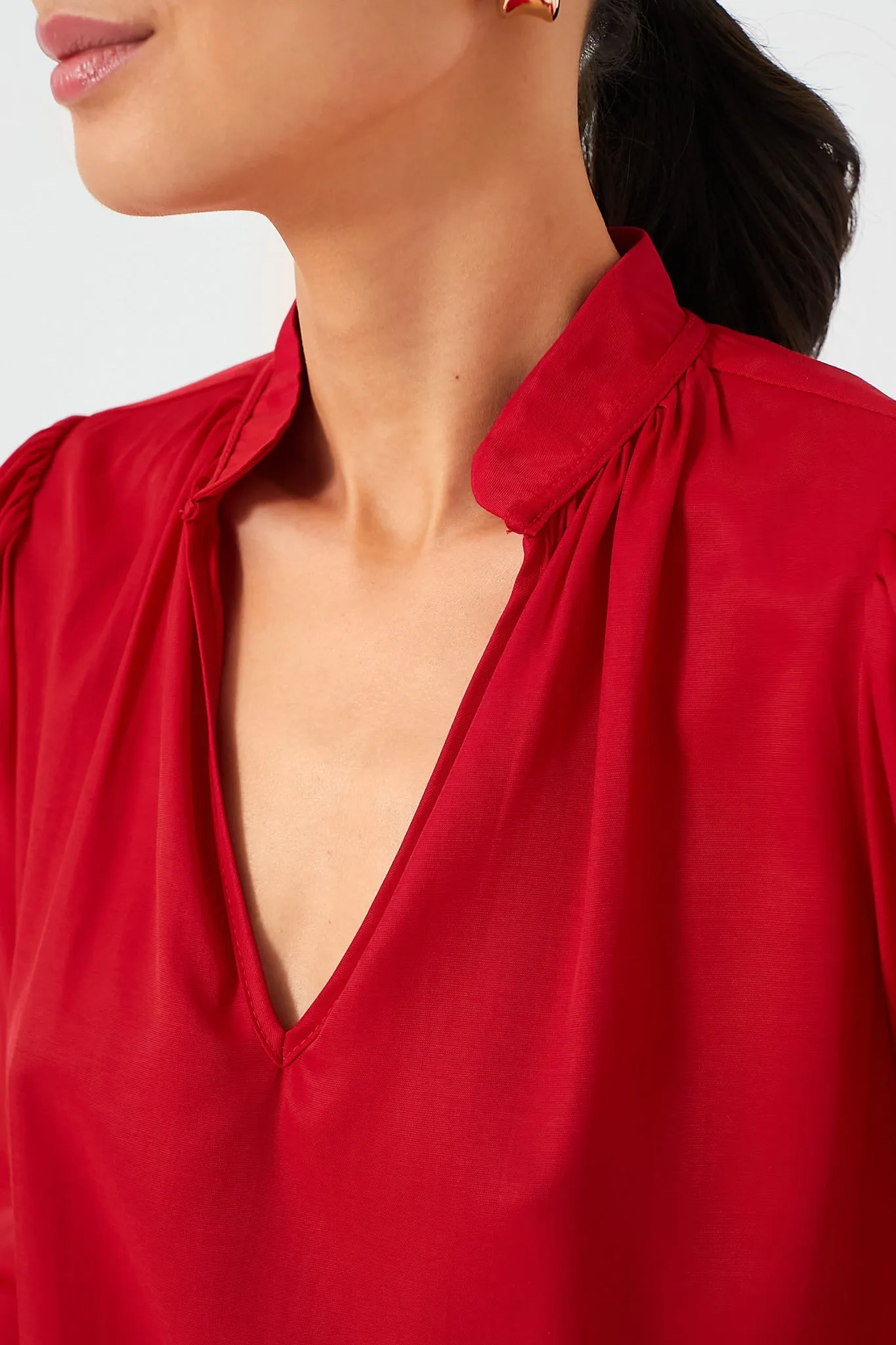 Red Phillipa Blouse