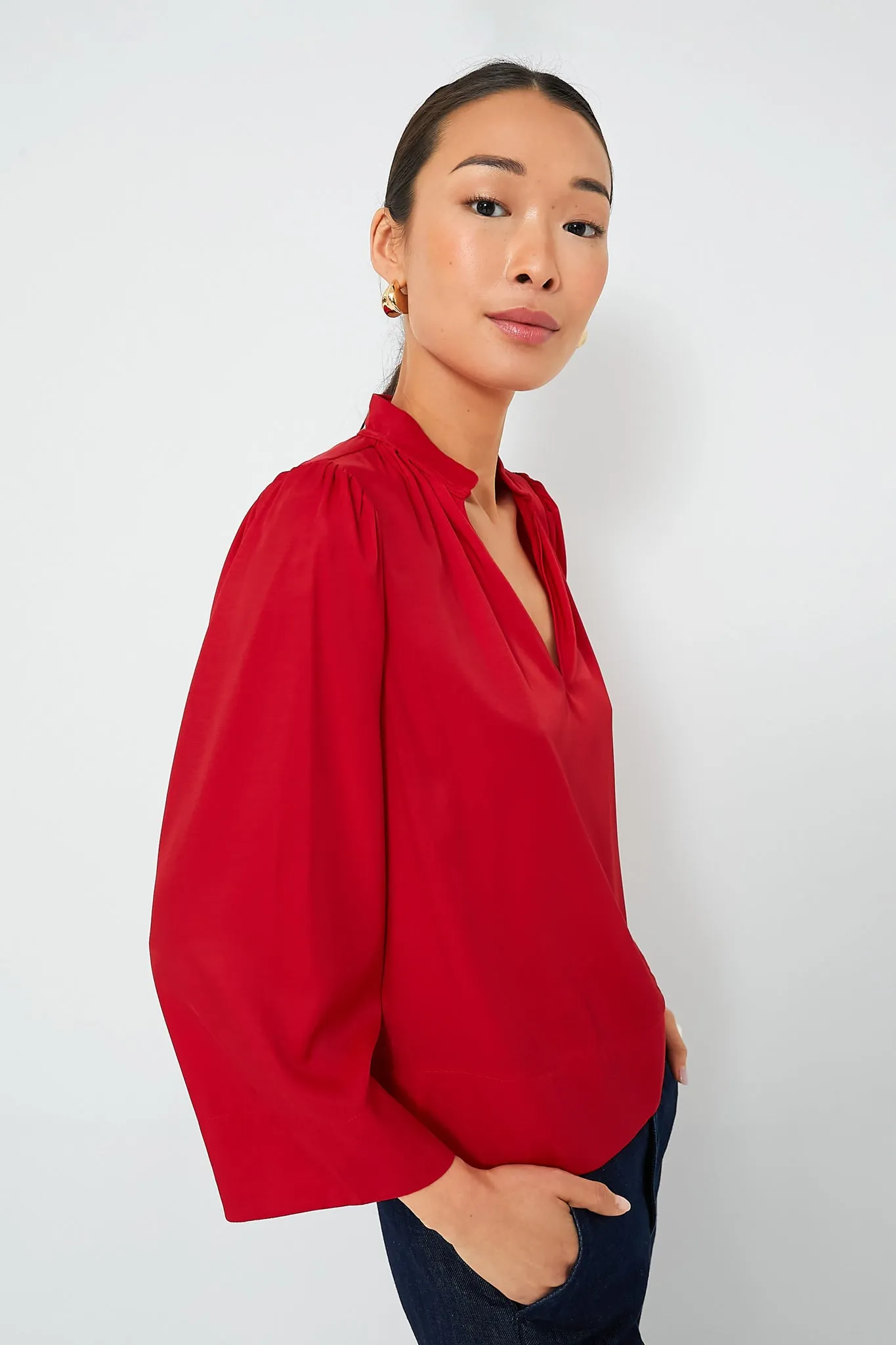 Red Phillipa Blouse