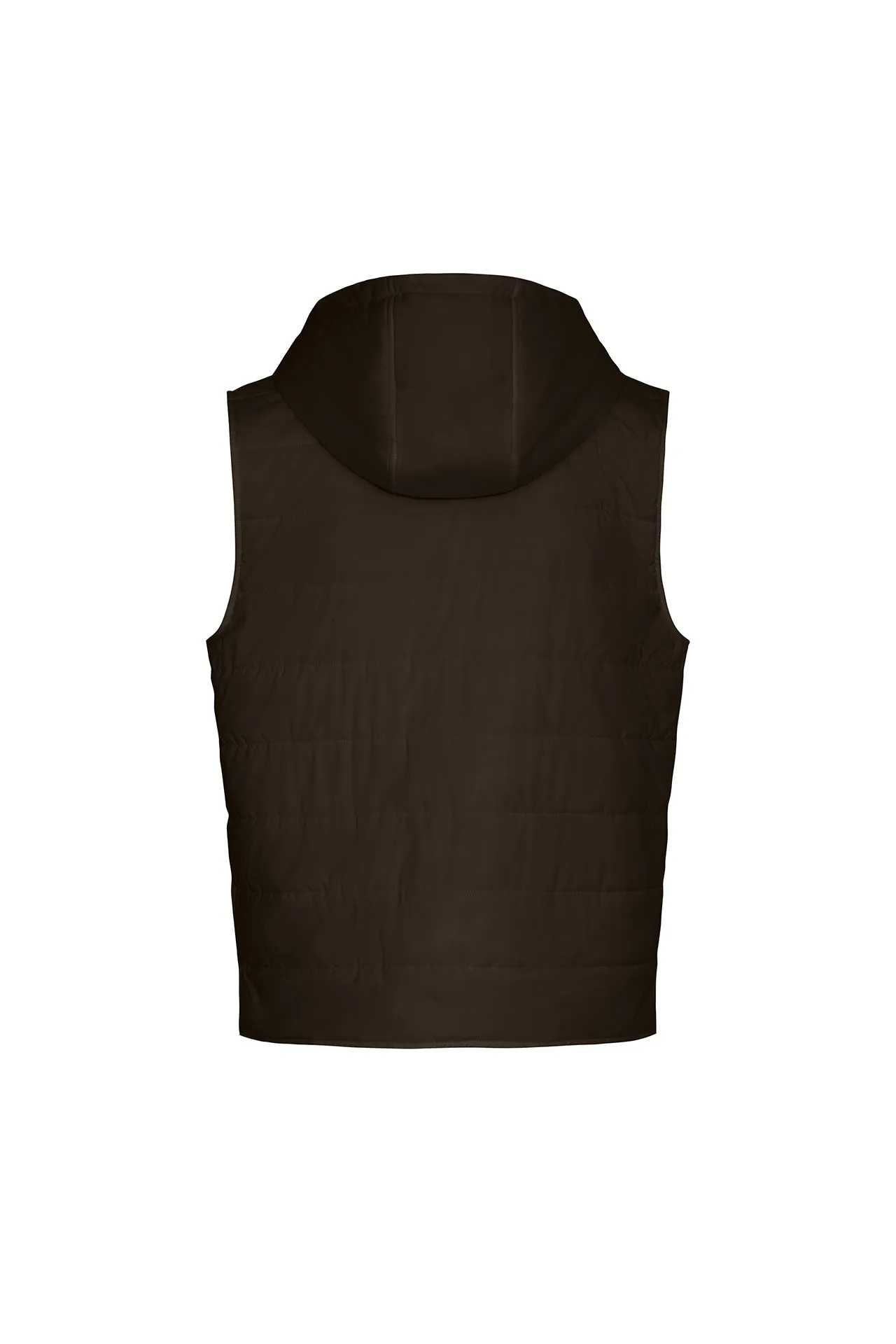 Reversible Nylon and Cotton Zip Vest in Charcoal