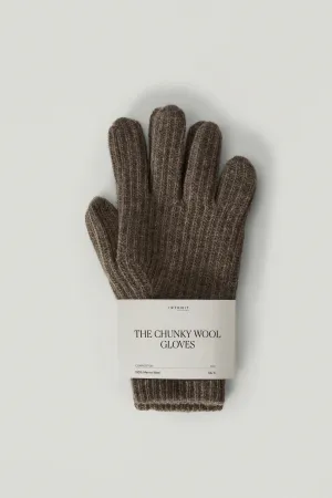 The Woolen Ribbed Gloves For Woman