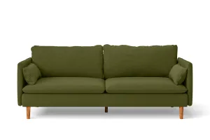 Tirreni 3 Seater Sofa Olive Linen Fabric