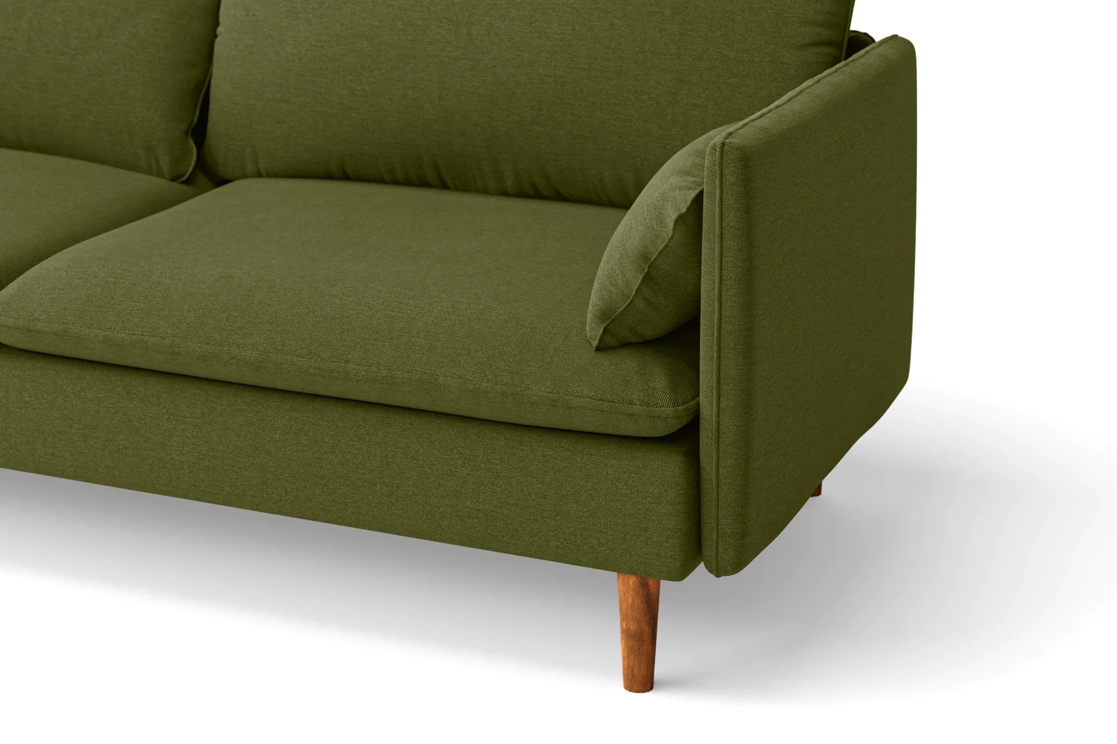 Tirreni 3 Seater Sofa Olive Linen Fabric