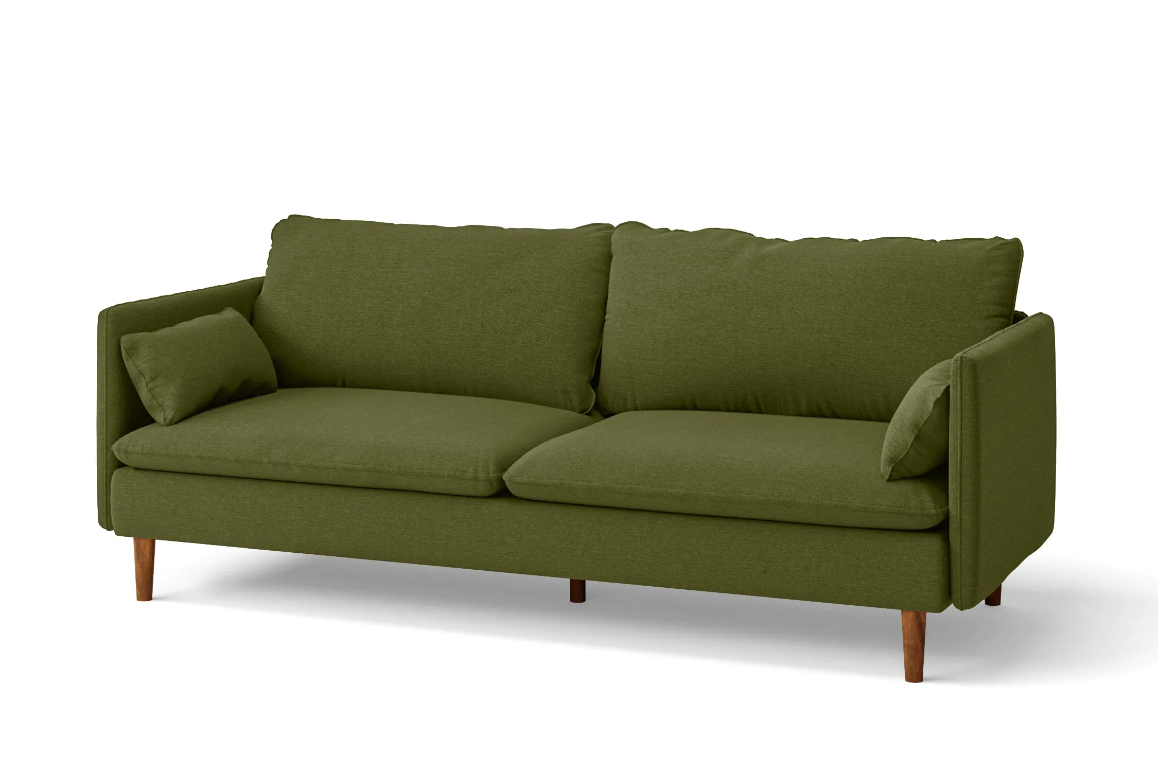 Tirreni 3 Seater Sofa Olive Linen Fabric