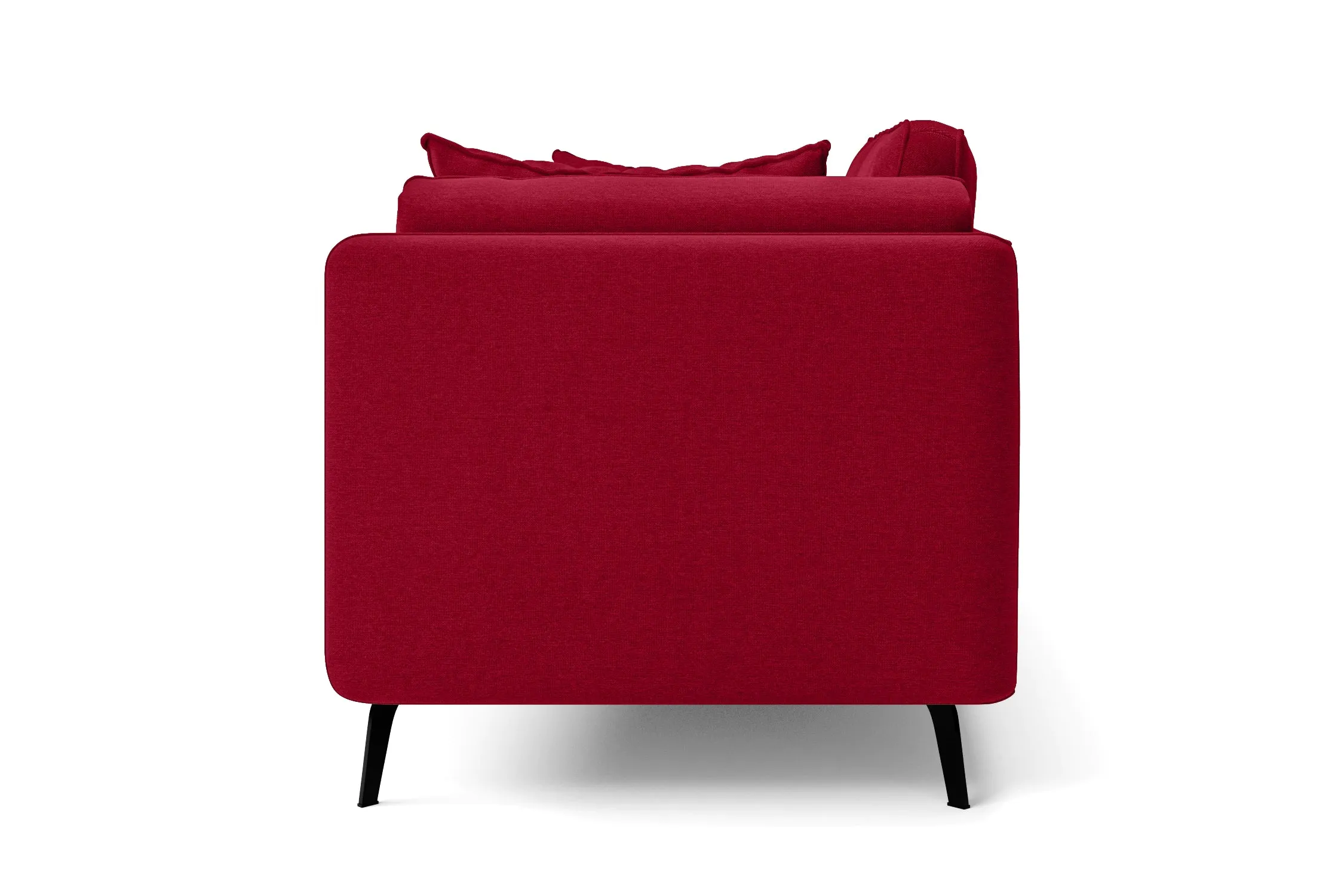 Velletri 3 Seater Sofa Red Linen Fabric