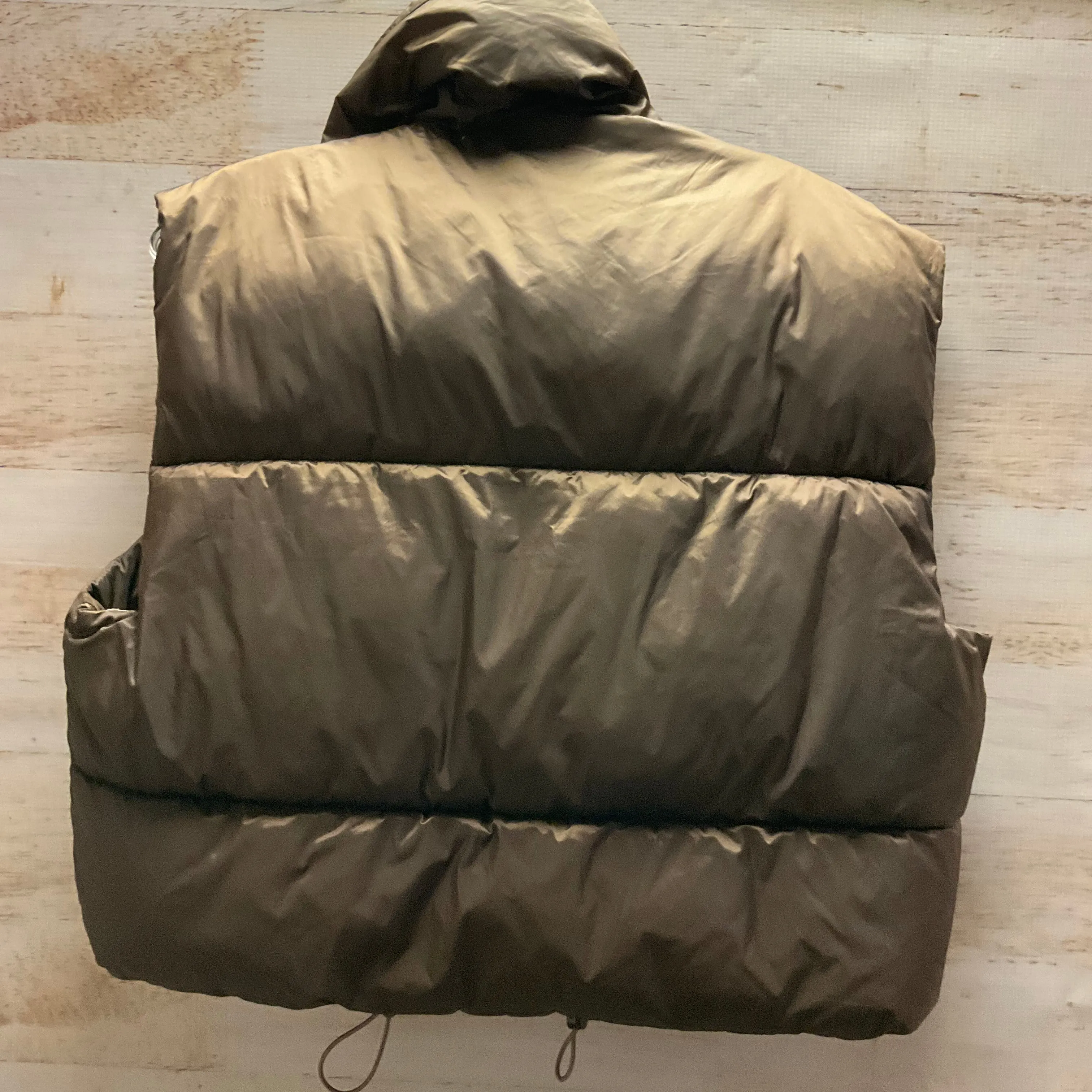 Vest Puffer & Quilted By Clothes Mentor In Brown, Size: L